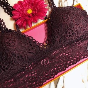 aerie Intimates & Sleepwear - Aerie Maroon Lace Bralette NWT aerie Intimates & Sleepwear - Aerie Maroon Lace Bralette NWT